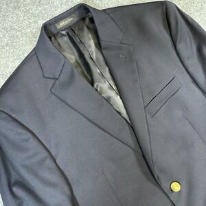 Lauren Ralph Lauren Blazer Mens 40S Navy Wool Waterbury Gold Button Classic Fit